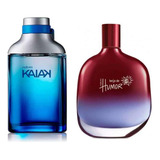 Perfume Desodorante Colônia Kaiak Clássico Masculino 100ml + Perfume Colônia Beijo De Humor Masculino 75ml