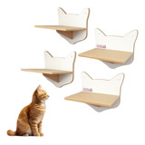 Kit Play Gatos Prateleiras Step Face Cat Cj 4 Pcs