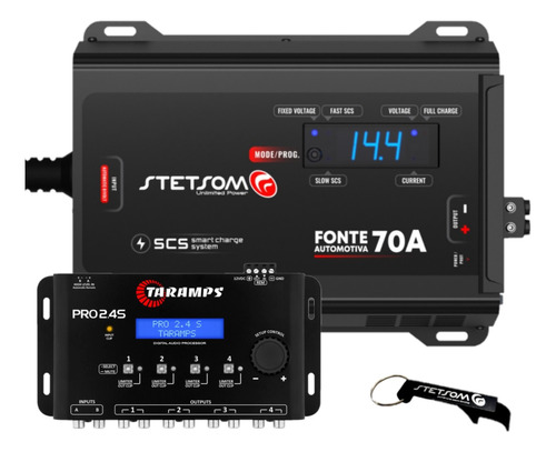 Fonte Stetsom 70a Carregador Digital + Processador Taramps