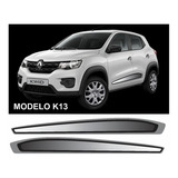 Adesivo Faixa Lateral Kwid Tons Prata/cinza K13