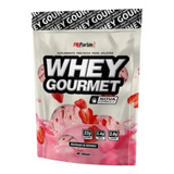 Whey Gourmet 900g Fn Forbis (best) Whey 25g Proteinas+brinde Sabor Milkshake De Morango