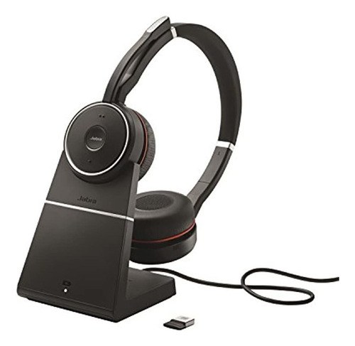 Jabra Evolve 75 Audífonos Estéreo Uc  Soporte De Carga Negro