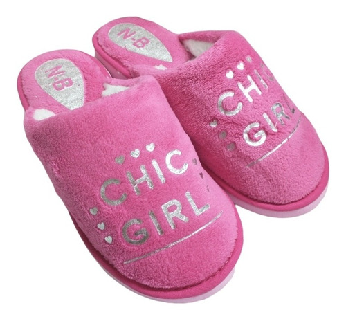 Pantufla Chinelas Mujer Piel Peluche Corderito Chic  Abrigo