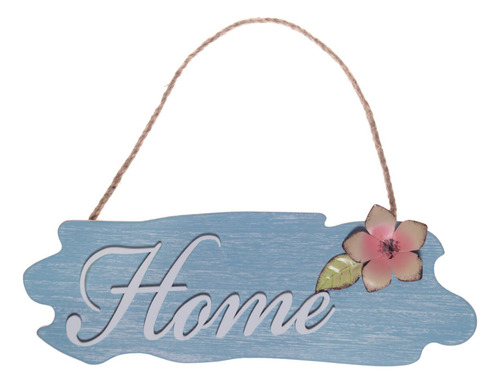 Letrero Floral De Madera Home Celeste Topsoc