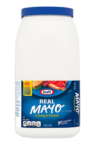 Mayonesa Kraft Real Mayo 1 Galon 3,78l Pote Grande Gigante