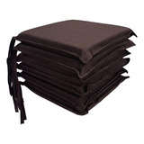 Almohadones Para Silla Chenille Antimancha C/ Cierre Pack X6