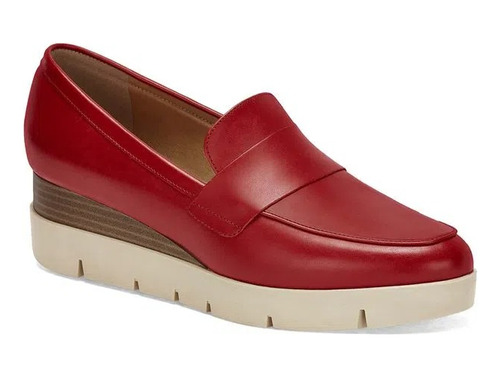 Zapato Flat Plataforma Rojo Andrea Dama 3251768