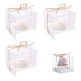 Porta Cupcakes 12 Cajas Transparentes Individuales Para Ppp