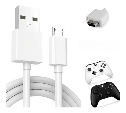 Carregador Controle Xbox One 3 Metros V8 Micro Usb 