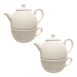 Tetera Y Taza De Porcelana Set De 2