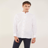 Guayabera Hombre Patprimo M/l Blanco Lino 44030383-1259