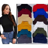 12 Blusa Cuello Alto Térmica Afelpada Para Dama Mayoreo!!