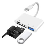 Adaptador Sd/tf Lector De Tarjetas Hub Para iPad iPhone 4in1