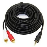 Cable De Audio Miniplug A 2 Rca 3 Metros Auxiliar