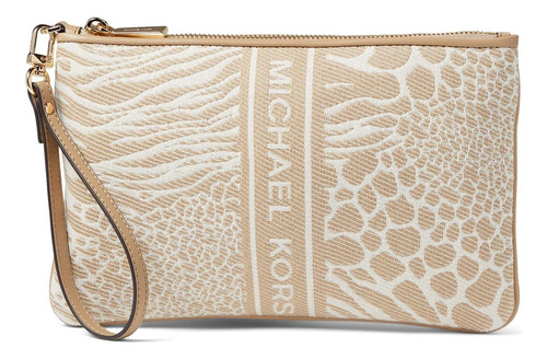 Michael Kors Jet Set Charm Large Top Zip Wristlet Camel