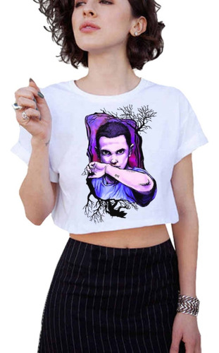 Playera Crop Top Mujer Stranger/things Eleven /blusa Casual