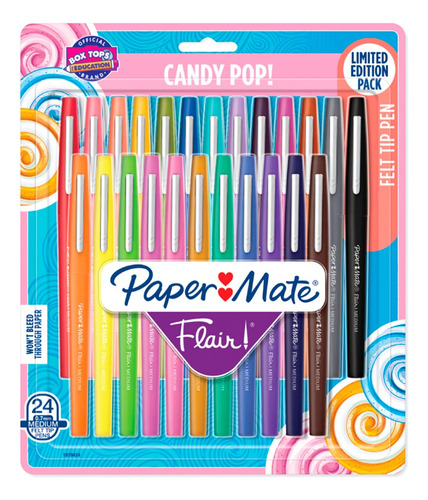 Set 24 Rotuladores Flair Candy Pop Papermate Surtido