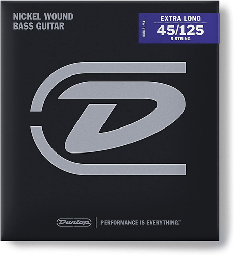 Dunlop Nickel Wound, Xl Scale.045.125,   De 5 Cuerdas P...