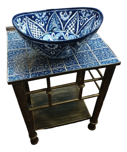 Lavabo Con Base De Metal Plancha Azulejo Y Monomando