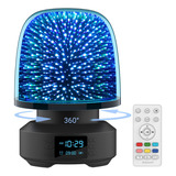 Altavoz Bluetooth Con Luz Nocturna, Rotación De 360°, Luz No