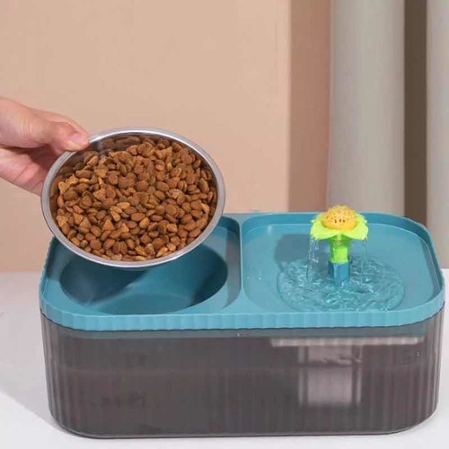 Dispensador Automático Bebedero Y Comida Para Mascotas Gatos