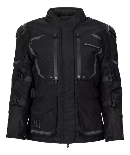 Chamarra Moto Dama Tourmaster Trek Negro Impermeable