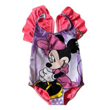 Malla Enteriza Minnie Mouse Nena Volados Playa Pileta Verano