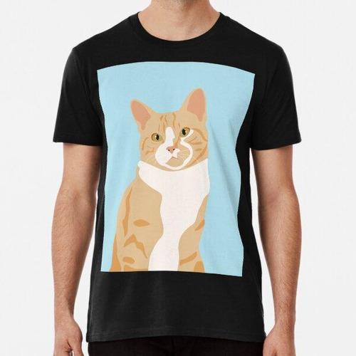 Remera Lindo Gato Atigrado Naranja Retrato Arte Digital Algo