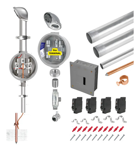 Kit Acometida Mufa Cfe 3m Bifasico 5ta Terminal 220v 4 Pasti | Envío gratis