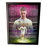 Cuadro Lenticular 3 Imágenes De Futbolistas 40x30 Cr7 Messi