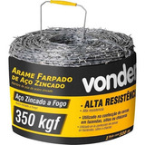 Arame Farpado Vonder 350 Kgf 500 Metros Aço Zincado A Fogo