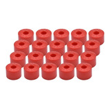 Kit 20 Tapones Cubre Birlos Vw Jetta Golf Polo Rojo