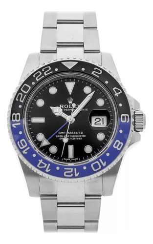 Relogio Rolex Gmt Master Ii Batman Com Caixa Pressão 