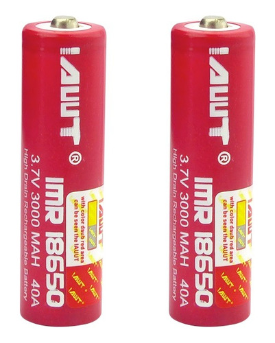 Baterías Recargable  Pack 2u. 18650 A W T/ 3.7v - 3.000 Mah 