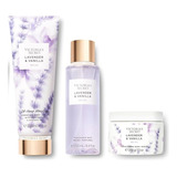 Perfume Lavanda Y Vainilla Victoria's  + Crema + Exfoliante