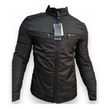 Chaqueta Chamarra Moda Slim Fit Termica Tipo Biker Premium