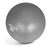 Bola Suiça 65 Cm C/ Bomba Vollo Yoga Pilates Fitness Cinza