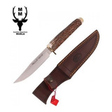 Cuchillo Muela Sh-14 Hoja 14cm Molibdeno Vanadio Vaina Cuero