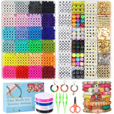 Kit Para Hacer Pulseras De Perlas De Arcilla 7200, 24 Colore