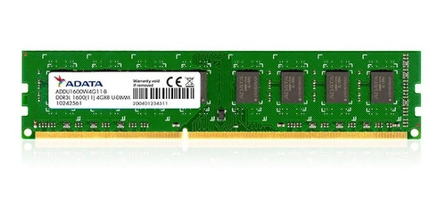 Memoria Ram Adata Ddr3, 1600mhz, 4gb, Non-ecc, Cl11