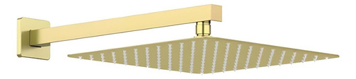 Chuveiro Quadrado 30/30cm Moderno Dourado Banheiro Luxo