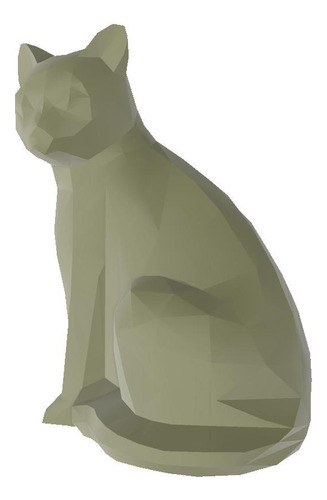 Gato Pelô Curto Geometrico Pet Dourado