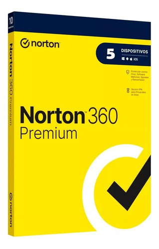 Antivirus Norton 360 Premium - 5 Dispositivos 1 Año