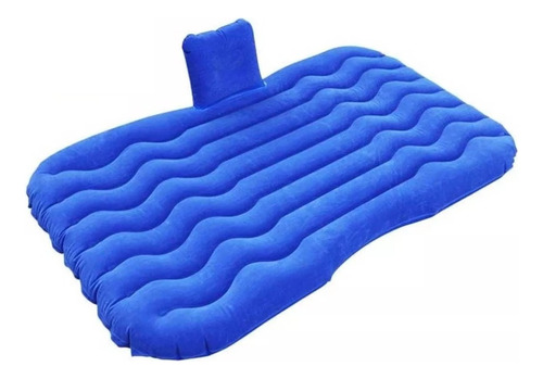 Colchón Inflable Para Autos Y Camioneta Con Almohadas Color Azul