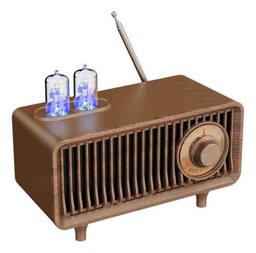 Altavoces Bluetooth 5.0 Con Luz Led Radio Retro Vintage Para