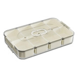 Caja De Almacenamiento Para Nevera, Bandeja Rejilla Blanca 8