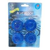 Pack 4 Pastillas De  Wc Azul Para Limpieza Baño Inodoro