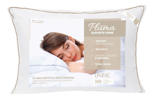 Travesseiro De Pluma Sintética Suporte Firme 50x70 - Lavive