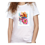 Camiseta Dama Estampada pez De Colores Ilustracion