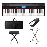 Piano Digital Roland Go Piano Go61p Go-61p C/ Fonte + Kit